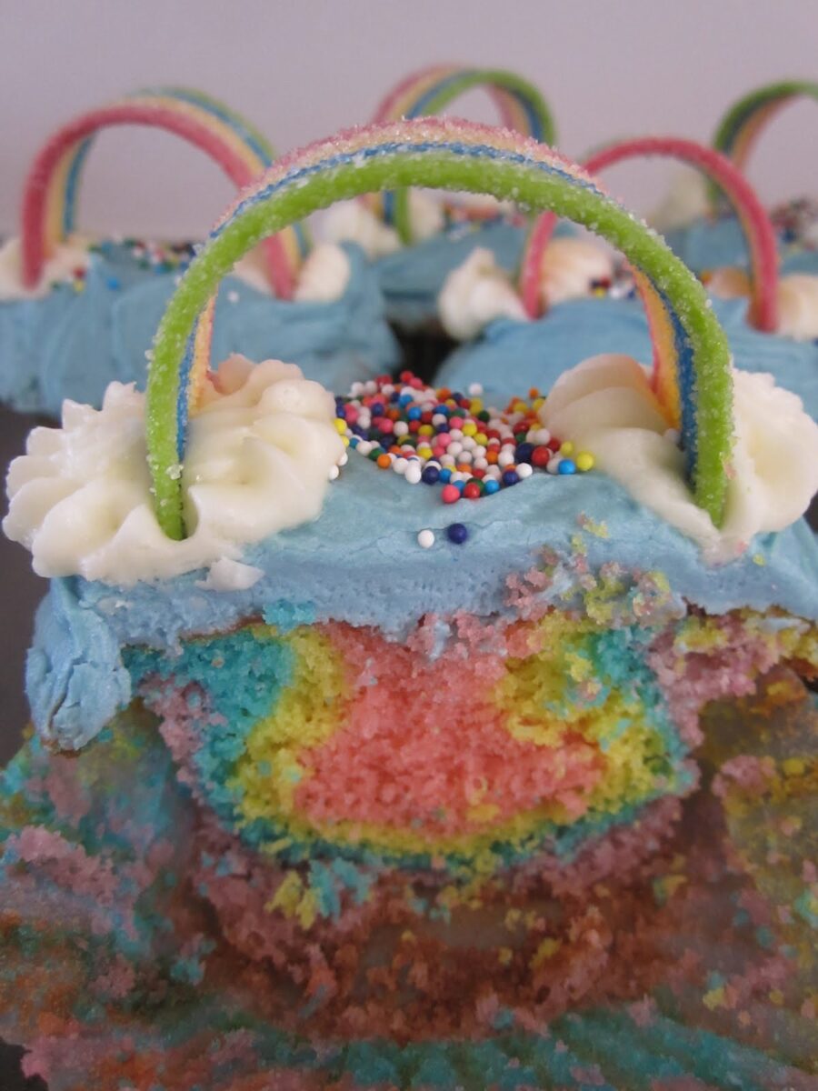 Double Rainbow Cupcakes!